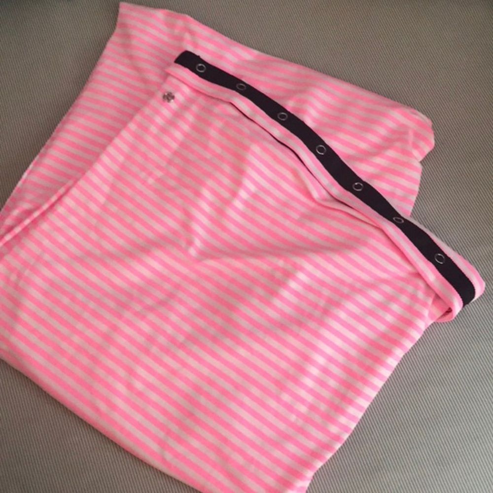 Lululemon pink and white striped wrap/scarf